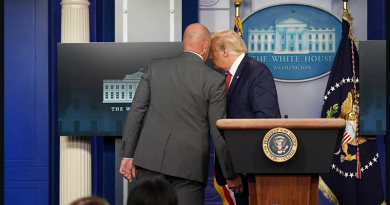 EE.UU. | Trump fue desalojado abruptamente de conferencia de prensa tras disparos en Casa Blanca