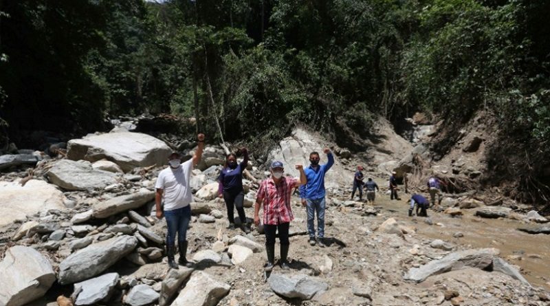Autoridades de Aragua intensifican supervisión de trabajos en comunidades afectadas por desbordamiento del río El Limón