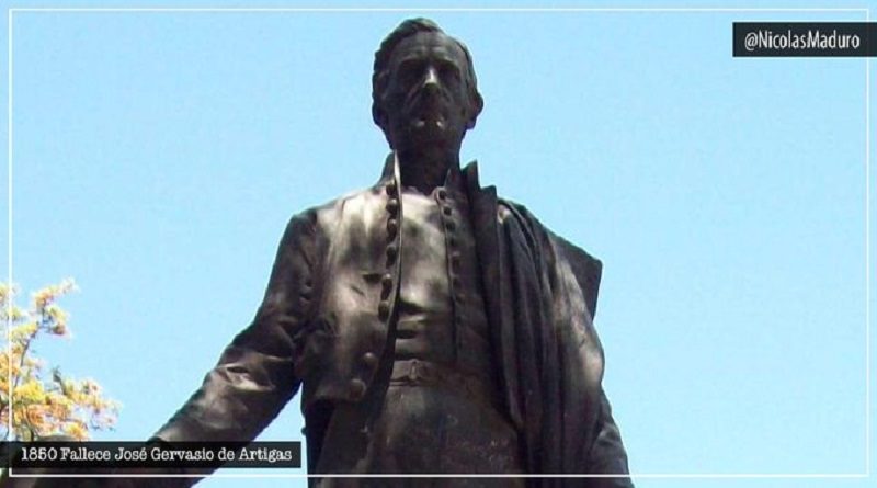Pueblo venezolano se une a Uruguay en el 170° aniversario de la siembra de José Gervasio Artigas, protector de los Pueblos Libres
