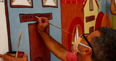 Brigada "Aquiles el Poeta que los Niños Añoramos" realizó mural en homenaje al insignie venezolano en Bellas Artes