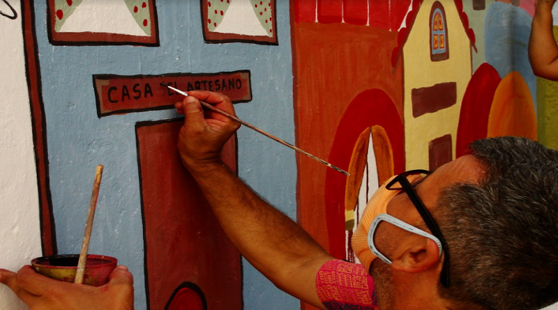Brigada "Aquiles el Poeta que los Niños Añoramos" realizó mural en homenaje al insignie venezolano en Bellas Artes