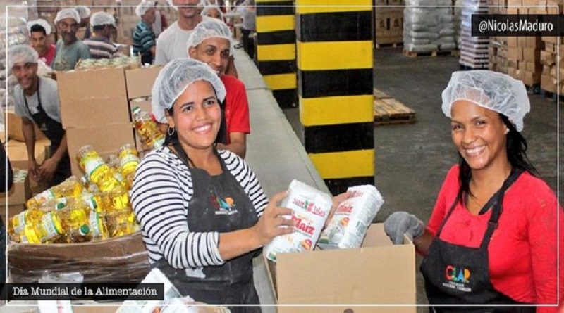 Ante el bloqueo criminal el Gobierno Nacional ratifica las políticas integrales de atención social en el Día Mundial de la Alimentación