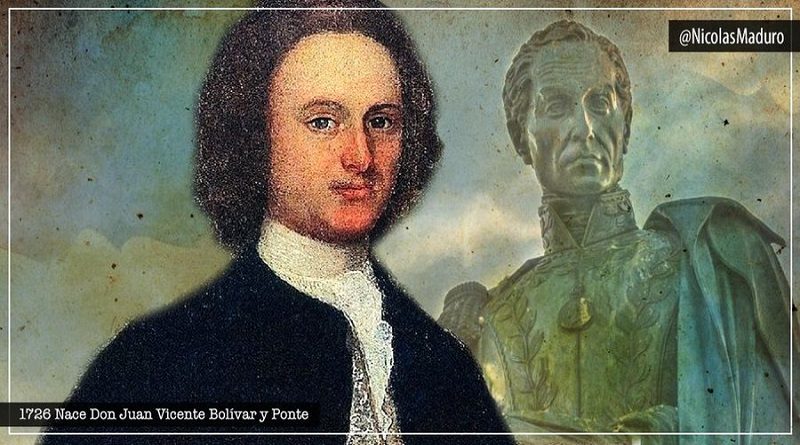 A 294 años de su natalicio | Venezuela honra memoria y lucha de Don Juan Vicente Bolívar por defender derechos del pueblo