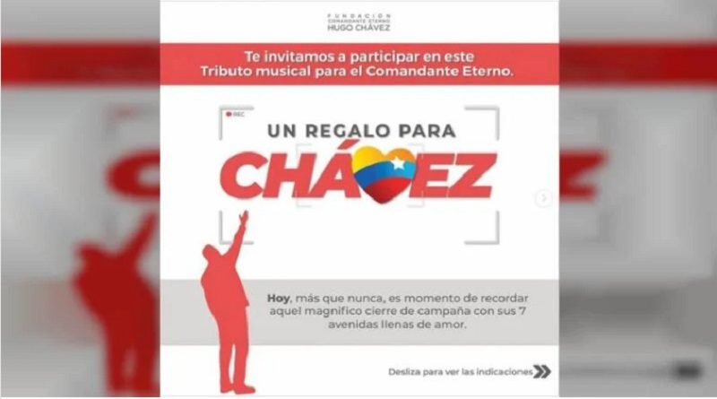 Invitan a población venezolana a participar en el tributo musical #DesafíoChávez