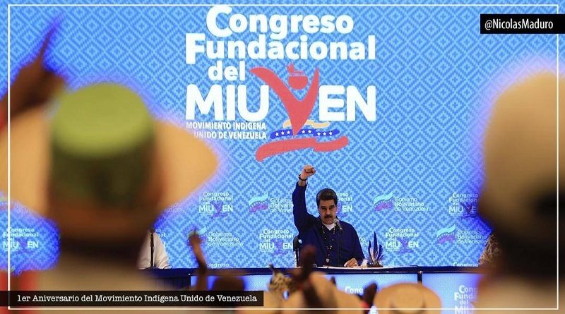 Presidente Maduro celebra 1° Aniversario del Movimiento Indígena Unido de Venezuela