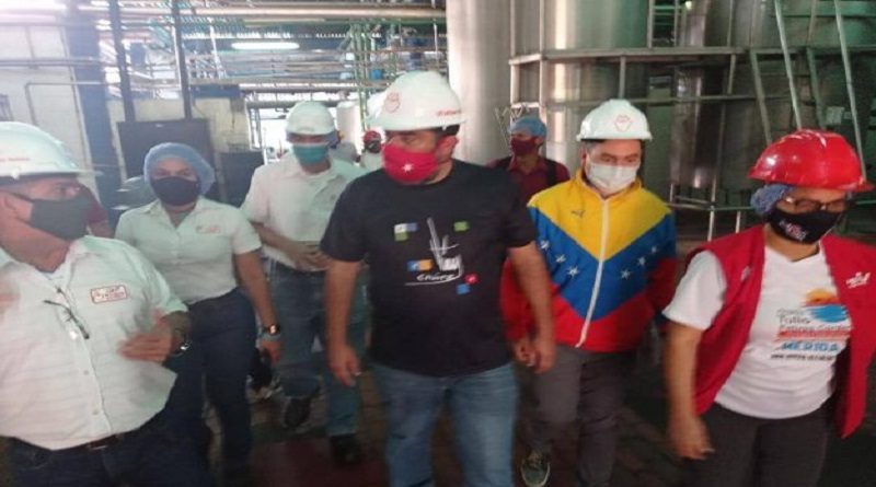 Comando de Campaña Darío Vivas del Circuito Nº 2 de Mérida realizó visita a la Planta Lácteos Los Andes