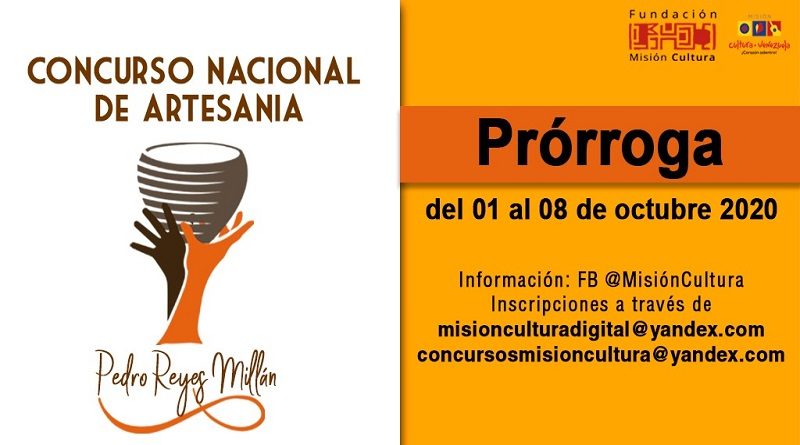Misión Cultura extiende periodo de recepción de obras para I Concurso Nacional de Artesanía