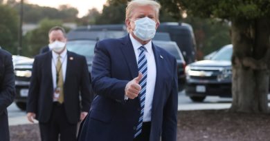 Donald Trump abandona el hospital Walter Reed. 5 de octubre de 2020. (Jonathan Ernst / Reuters)