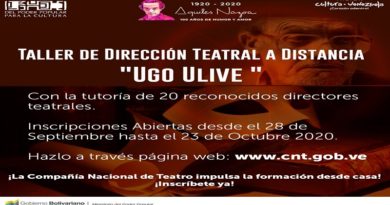 Taller de Dirección Teatral a Distancia “Ugo Ulive” 2020 abre sus inscripciones