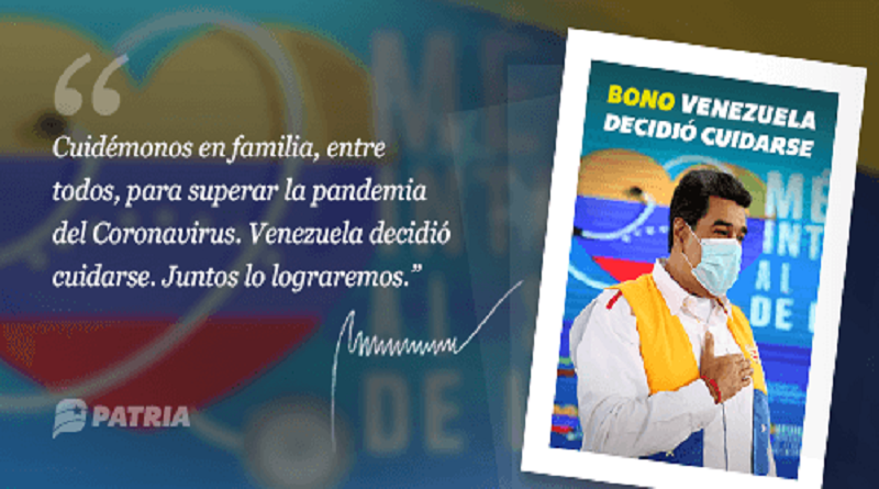 Inicia entrega de Bono Venezuela Decidió Cuidarse