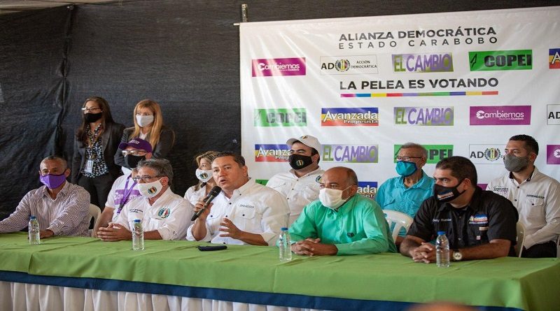 Javier Bertucci presenta candidatos a diputados de Alianza Democrática por el estado Carabobo