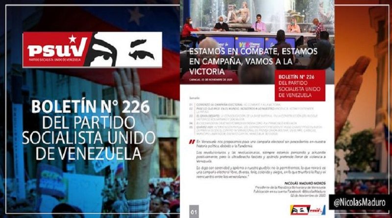 Boletín 226 del PSUV profundiza debate sobre base material de la construcción del Bloque Histórico Bolivariano y Socialista