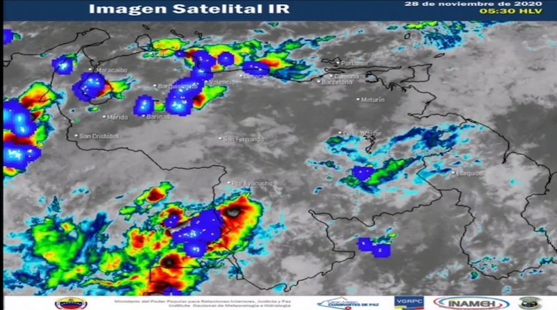 Inameh: Continuarán las lluvias en gran parte del territorio venezolano