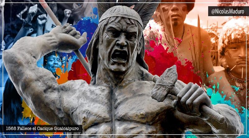 Se cumplen 452 años de la caída en combate del Jefe de jefes, el Cacique Guaicaipuro para evitar poner Venezuela