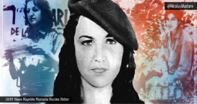 Venezuela conmemora los 83 años del natalicio de la guerrillera argentina Tamara Bunke, mejor conocida como "Tania"