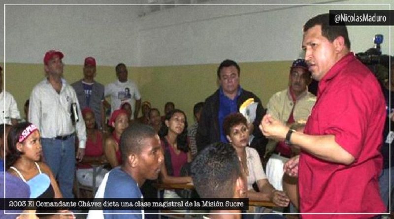 Venezuela celebra los 17 años de la primera clase magistral dada por Hugo Chávez a la Misión Sucre, antorcha del conocimiento en la educación universitaria
