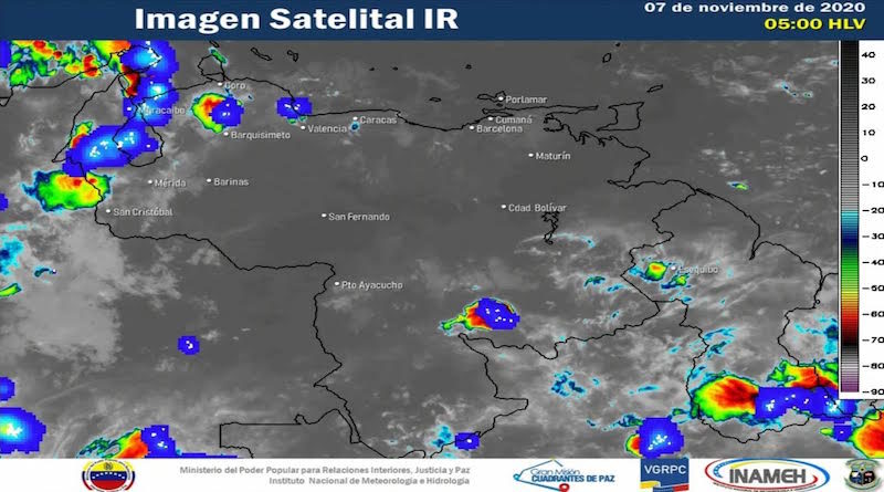 Inameh prevé bubosidad y precipitaciones en algunas zonas del territorio venezolano este sábado