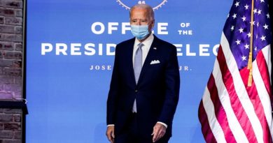 Joe Biden, presidente “electo” de EE.UU. según proyecciones de los medios, en Wilmington, Delaware. 24 de noviembre de 2020. Joshua Roberts / Reuters