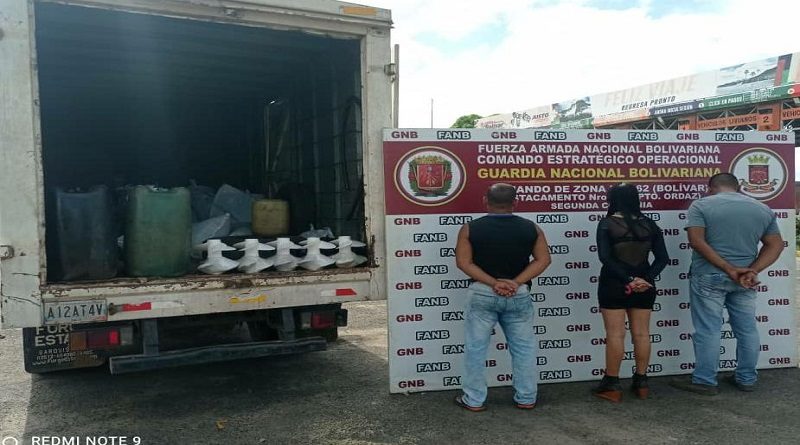GNB capturó a tres ciudadanos que transportaban propelas de motores ocultas en sacos de mañoca