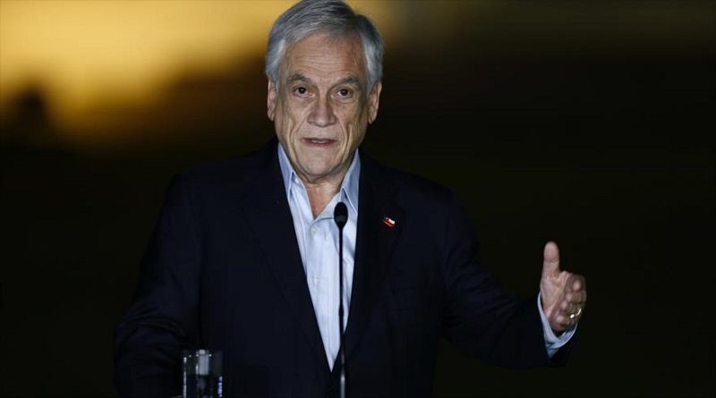 El presidente chileno, Sebastián Piñera, ofrece una rueda de prensa en la ciudad de Valparaíso, Chile, 8 de noviembre de 2020. (Foto: AFP)