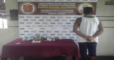GNB detiene a ciudadano por transporte ilícito de medicina en Bolívar