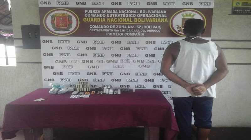 GNB detiene a ciudadano por transporte ilícito de medicina en Bolívar