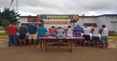 GNB capturan a 11 personas del grupo delictivo El Perú en el Callao Bolívar