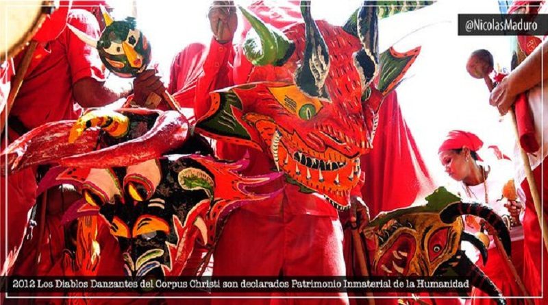Venezuela celebra 8 años de la declaración de los Diablos Danzantes como Patrimonio Inmaterial de la Humanidad