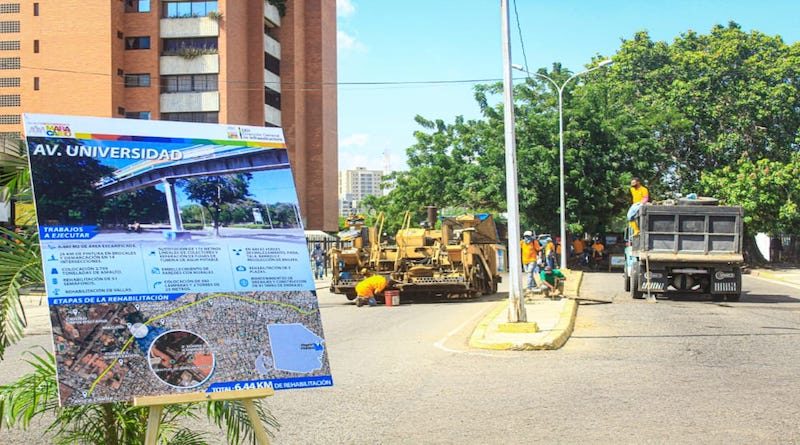 Rehabilitan integralmente avenida Universidad de Maracaibo 