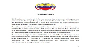 Gobierno Nacional detiene a presunto dueño de la embarcación siniestrada que viajaba a Trinidad y Tobago