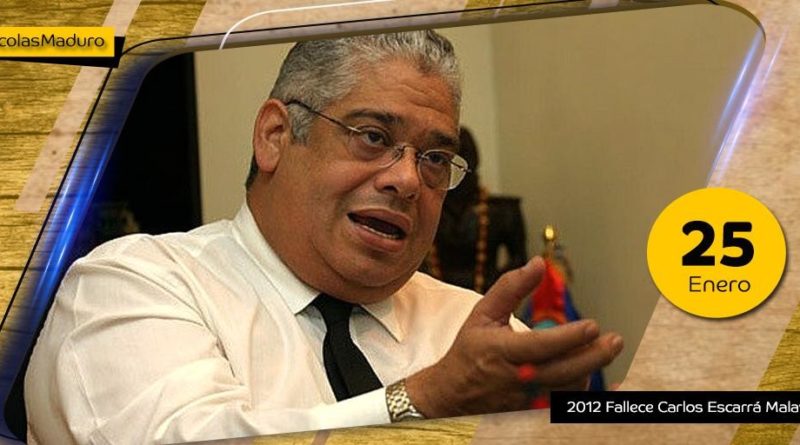 Venezuela conmemora 9 años de la partida física del Abogado de la Patria, Carlos Escarrá Malavé