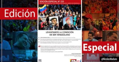 Edición Especial del Boletín N° 233 del PSUV reseña discursos de diputados como parte del rescate de la AN