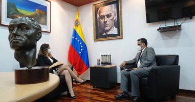 Viceministra Rodríguez y secretario ejecutivo del ALBA-TCP abordan retos de la plataforma regional