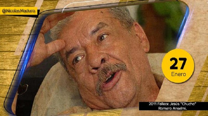 Jesús (Chucho) Romero Anselmi, quien falleció el 26 de enero de 2011, dejó un legado en la historia del periodismo venezolano. Periodista y maestro de generaciones dejó sus enseñanzas, respeto y compromiso con el proceso revolucionario para las nuevas generaciones