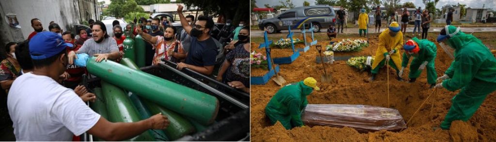 El presidente de Brasil, Jair Bolsonaro, dice que no es su responsabilidad auxiliar con oxígeno a los pacientes de Covid en Manaos