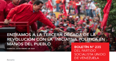 Edición 235 del boletín del PSUV detalla el inicio de la tercera década de la Revolución con la conmemoración de los 200 años de la Batalla de Carabobo