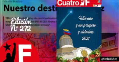 Edición 272 del Cuatro F resalta los logros alcanzados por la Revolución Bolivariana en el 2020 para consolidar la paz de Venezuela