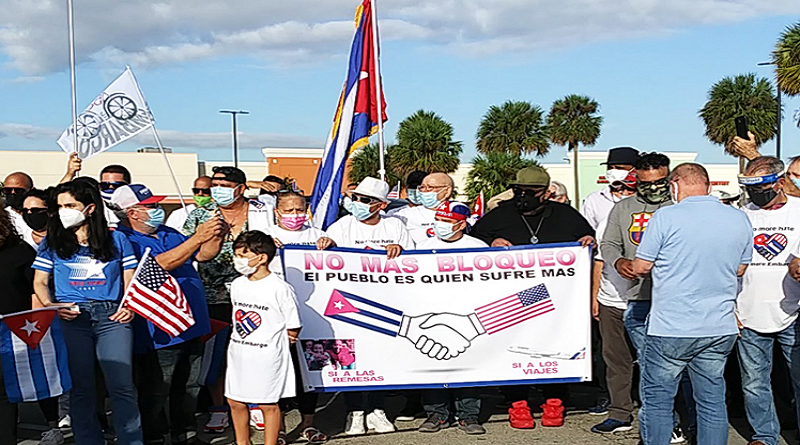 Presidente de Cuba agradeció a emigrados cubanos que realizaron histórica caravana Puentes de Amor contra el bloqueo en varias ciudades de EE.UU.