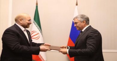 Presidente de la Duma rusa recibe el mensaje del Ayatolá Jamenei para Putin para reforzar las relaciones estratégicas