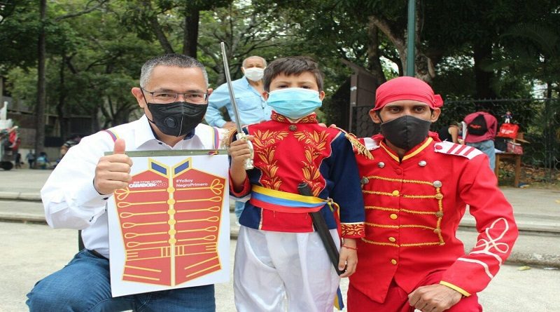 Con precauciones sanitarias niños acuden a la plaza de Los Museos en Caracas a disfrutar de los Carnavales Bioseguros