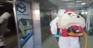 Espacios de Seguros Miranda desinfectados contra la COVID-19
