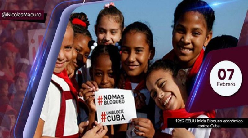 Jefe de Estado: Desde Venezuela alzamos la voz para exigir el levantamiento del cese del bloqueo de EE.UU. contra Cuba
