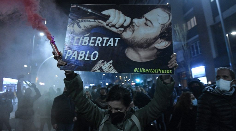España | Protestas por encarcelamiento de rapero Hasél suma otros 16 detenidos