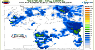 Jueves de cielo nublado y lluvias dispersas (+Pronóstico Inameh)