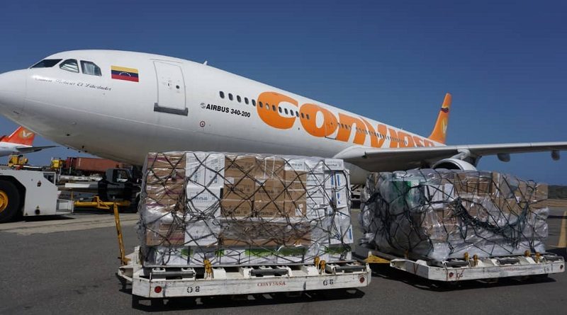 Arriba al país décimo vuelo desde China con 25 toneladas de insumos para controlar y prevenir la COVID-19
