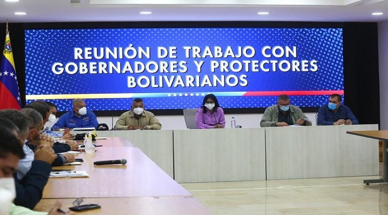 Vicepresidenta Ejecutiva se reunió con protectores y gobernadores revolucionarios para evaluar agenda del Plan Carabobo 200
