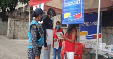 Jornadas de prevención contra la COVID-19 se ejecutan en el bulevar de Sabana Grande