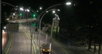 Instalan 230 luminarias en la avenida Baralt de Caracas mediante el Plan Integral de Iluminación de Vías Expresas