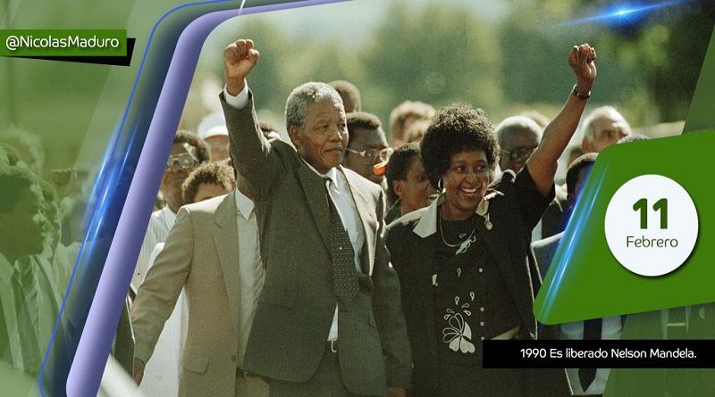 Venezuela celebra el 31 aniversario de la excarcelación del líder sudafricano Nelson Mandela