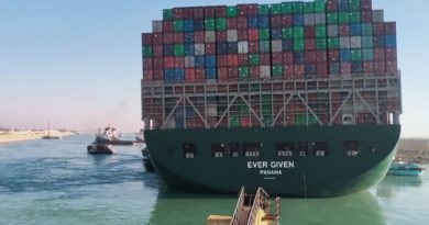 Remolcadores consiguen reflotar parcialmente el buque que bloquea el canal de Suez